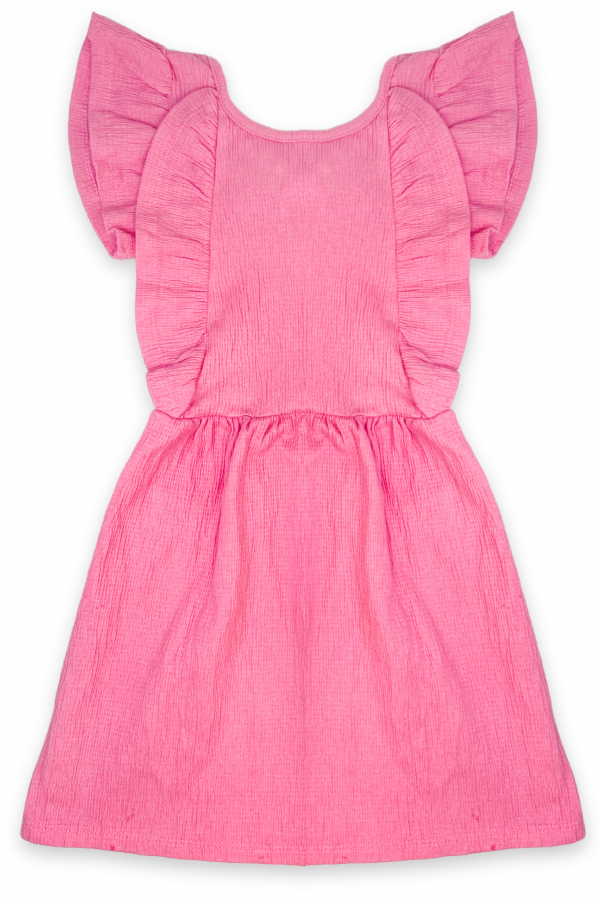 Vestido Feminino Infantil Babado Básico Anarruga