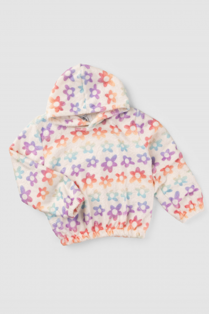 Casaco Feminino Infantil Flores Encantadas