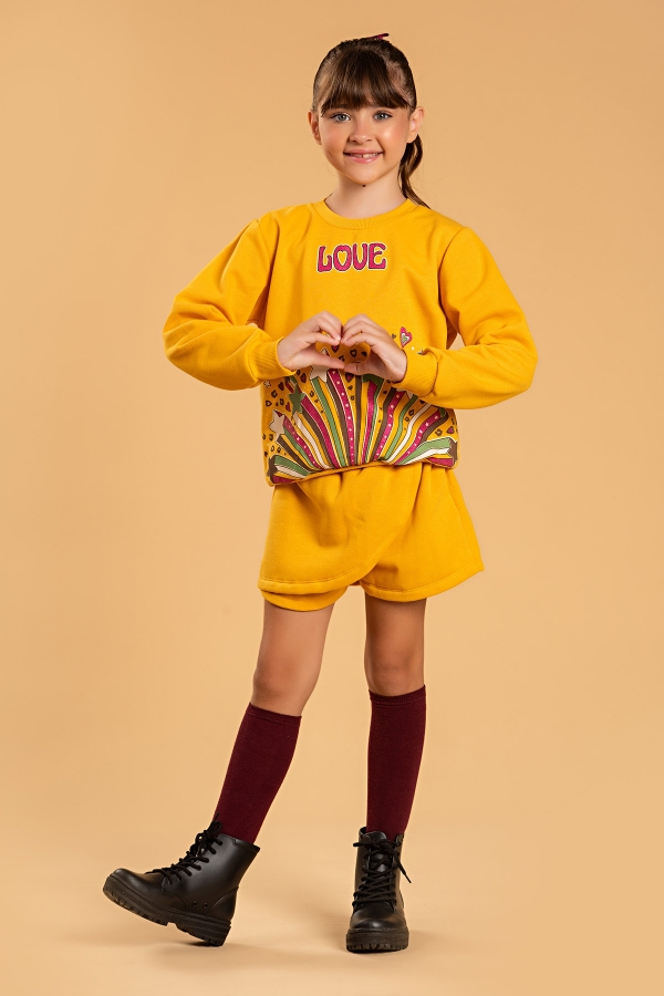 Conjunto Feminino Infantil Star Love