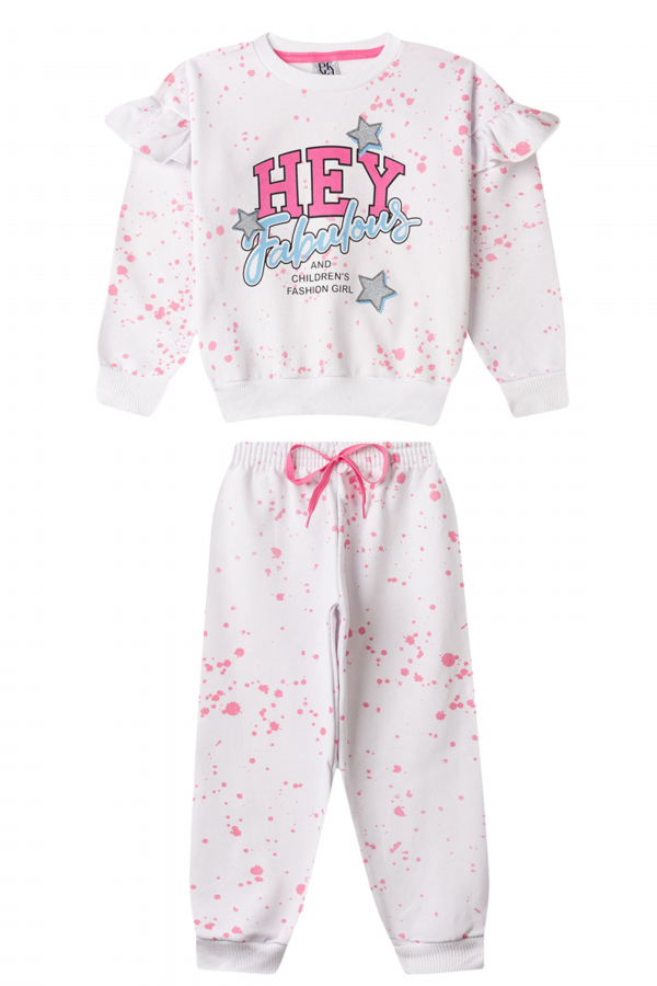 Conjunto Feminino Infantil Hey Fabulous Branco