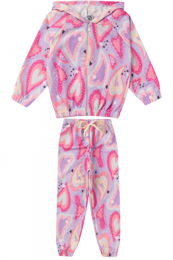 Conjunto Feminino Infantil Corações Infinitos