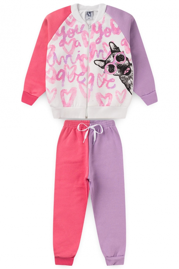 Conjunto Feminino Infantil Pug Duocolor