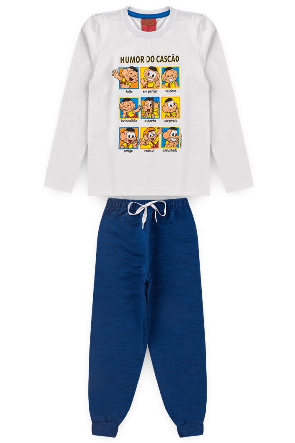Conjunto Masculino Infantil Humor do Cascão - Turma da Mônica