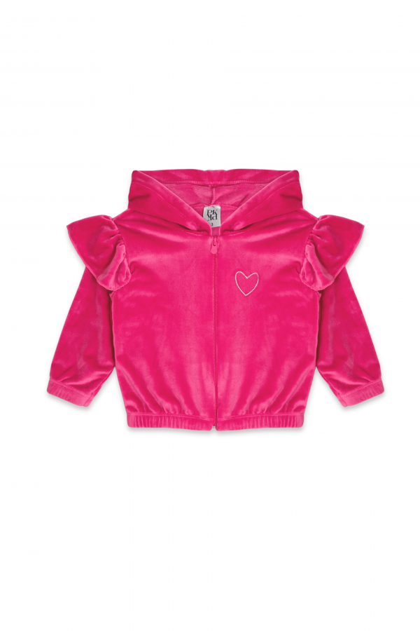 Conjunto Feminino Infantil Coração Plush