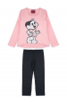 Conjunto Feminino Infantil Mônica Brilhante - Turma da Mônica