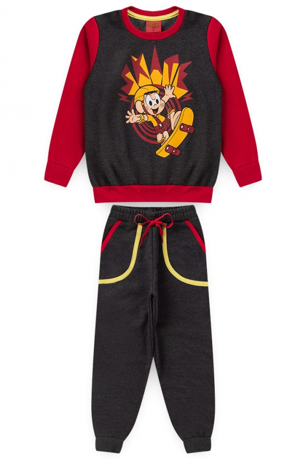 Conjunto Masculino Infantil Skate - Turma da Mônica