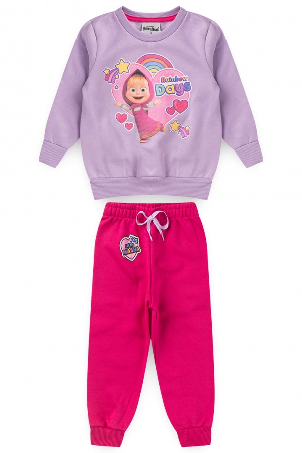 Conjunto Feminino Infantil Little Masha - Masha e O Urso