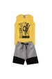 Kit Sortido 2 Peças de Roupas Infantis Masculino Verão- 1 Camisa + 1 Short