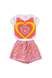 Kit Sortido 2 Peças de Roupas Infantil Feminino Verão- 1 Camisa + 1 Short