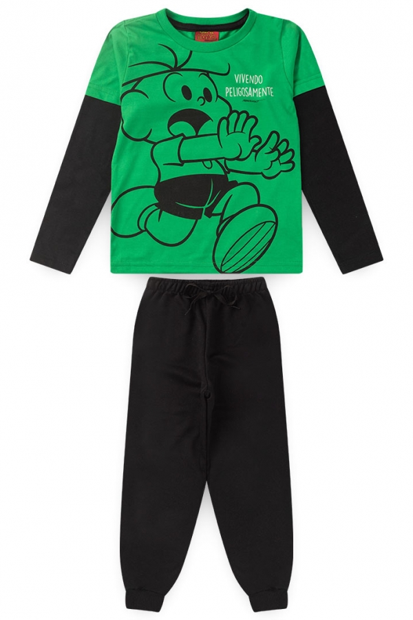 Conjunto Masculino Infantil Vivendo - Turma da Mônica