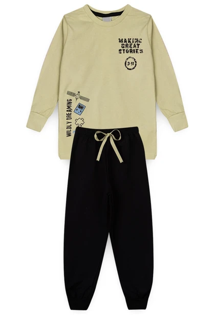 Kit Sortido 2 Peças de Roupas Infantis Masculino Inverno - 1 Casaco + 1 Calça