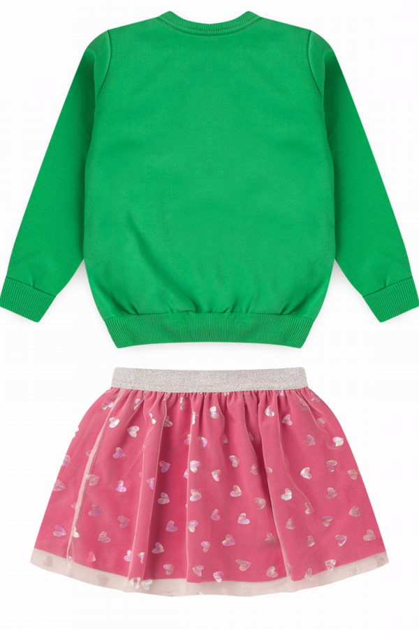 Conjunto Feminino Infantil Corações Holográficos - Turma da Mônica