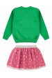 Conjunto Feminino Infantil Corações Holográficos - Turma da Mônica