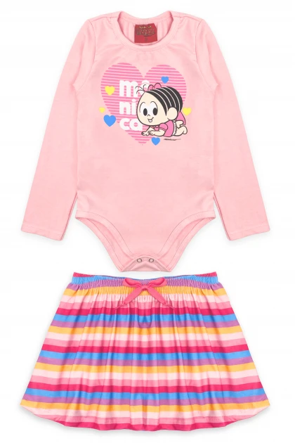 Conjunto Feminino Infantil Primeiros Passos - Turma da Mônica