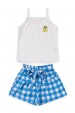 Conjunto Infantil Feminino Blue Chess