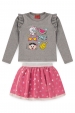 Conjunto Feminino Infantil Smac - Turma da Mônica