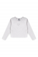 Conjunto Feminino Infantil Coração Bordado - Branco - Platinum Kids
