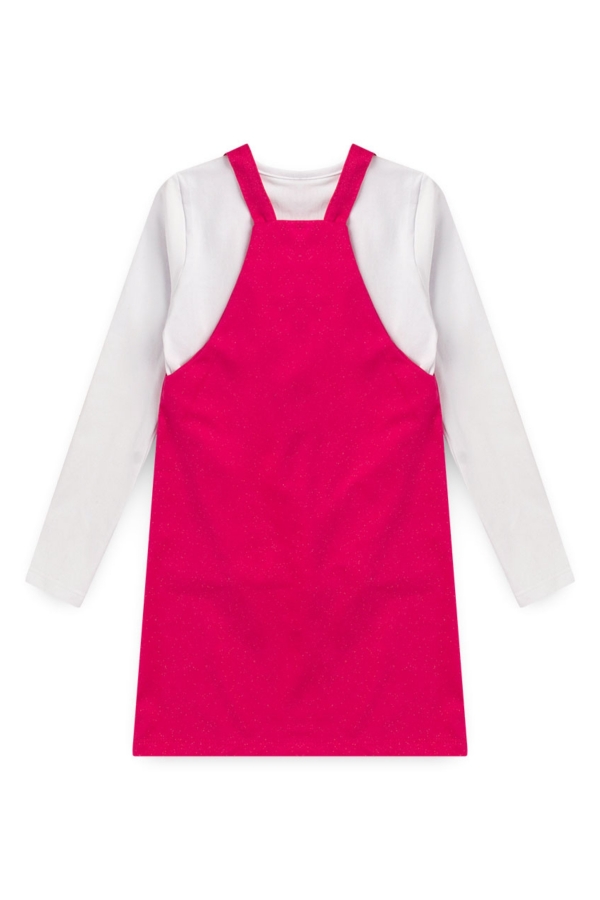 Salopete Feminina Infantil Bolso Glitter - Turma da Mônica