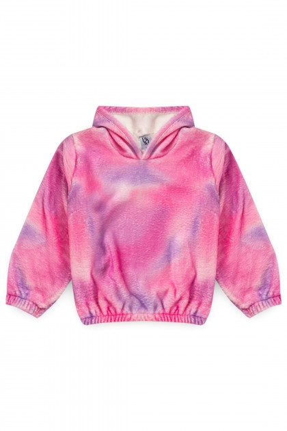 Casaco Feminino Infantil Tie Dye Fofinho