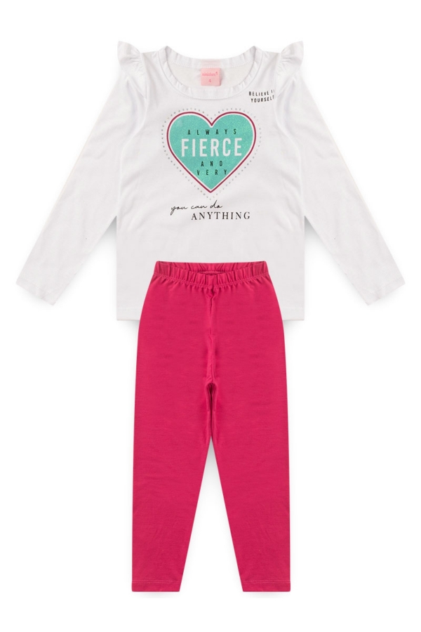 Conjunto Infantil Coração Fierce