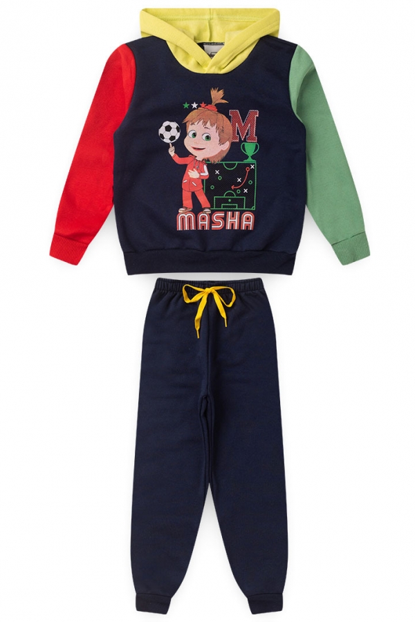 Conjunto Masculino Infantil Player - Masha e O Urso