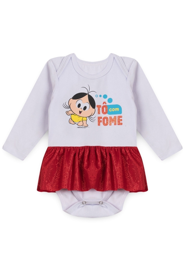Body com Saia Feminino Infantil Magali Baby - Turma da Mônica