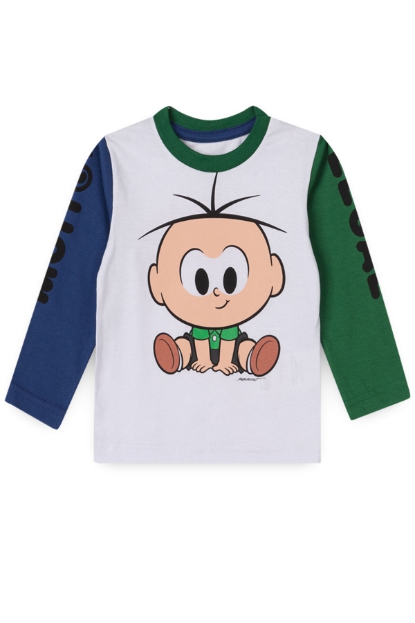 Blusa Masculina Infantil Cebolinha Baby - Turma da Mônica