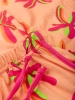 Conjunto Infantil Feminino Coral Plantas