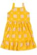 Vestido Infantil Feminino Flor Amarelado
