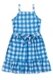 Vestido Infantil Feminino Xadrez Amarração