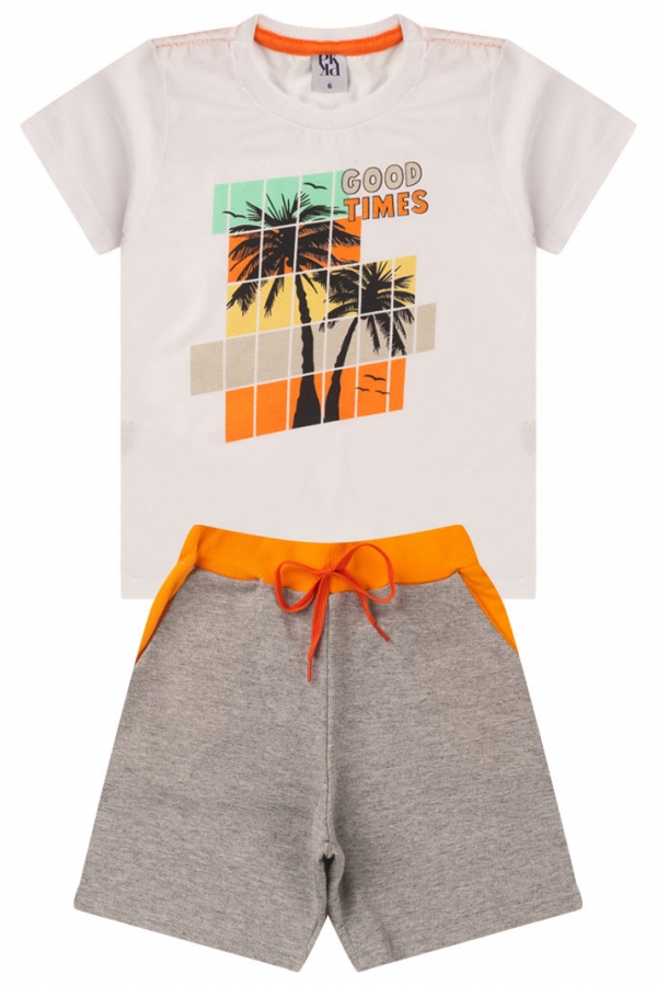 Conjunto Infantil Masculino Boas Vibrações Coqueiros