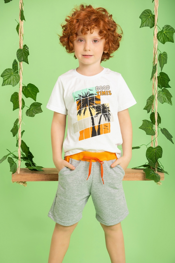 Conjunto Infantil Masculino Boas Vibrações Coqueiros
