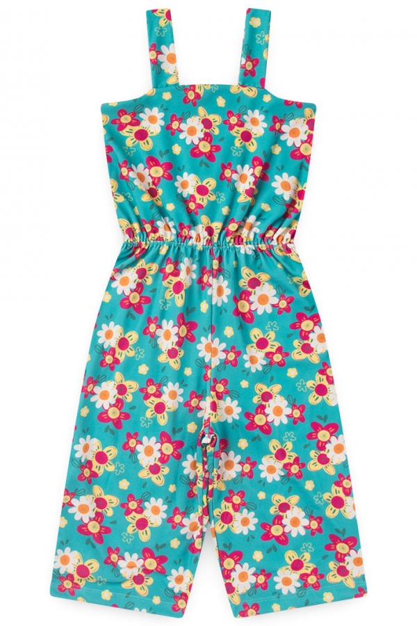 Macaquinho Feminino Infantil Flores Tropicais