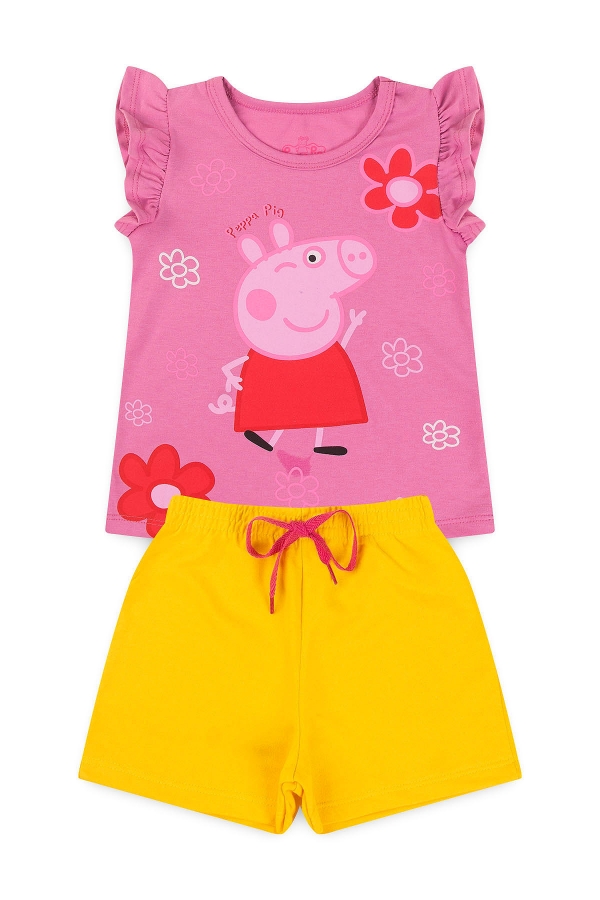 Conjunto Feminino Infantil Piscadinha - Peppa Pig