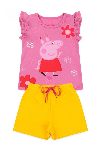 Conjunto Feminino Infantil Piscadinha - Peppa Pig