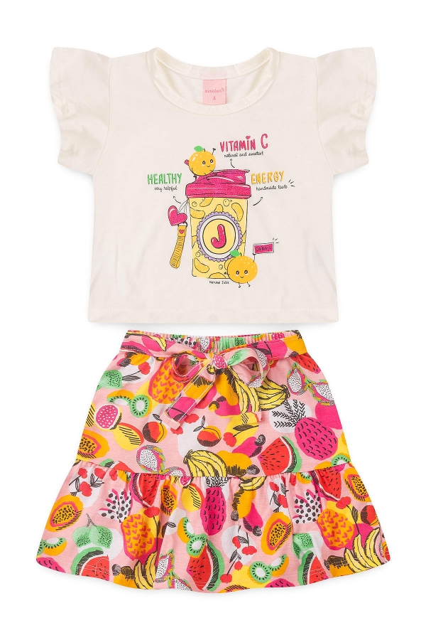 Conjunto Infantil Feminino Laranjinhas Pk