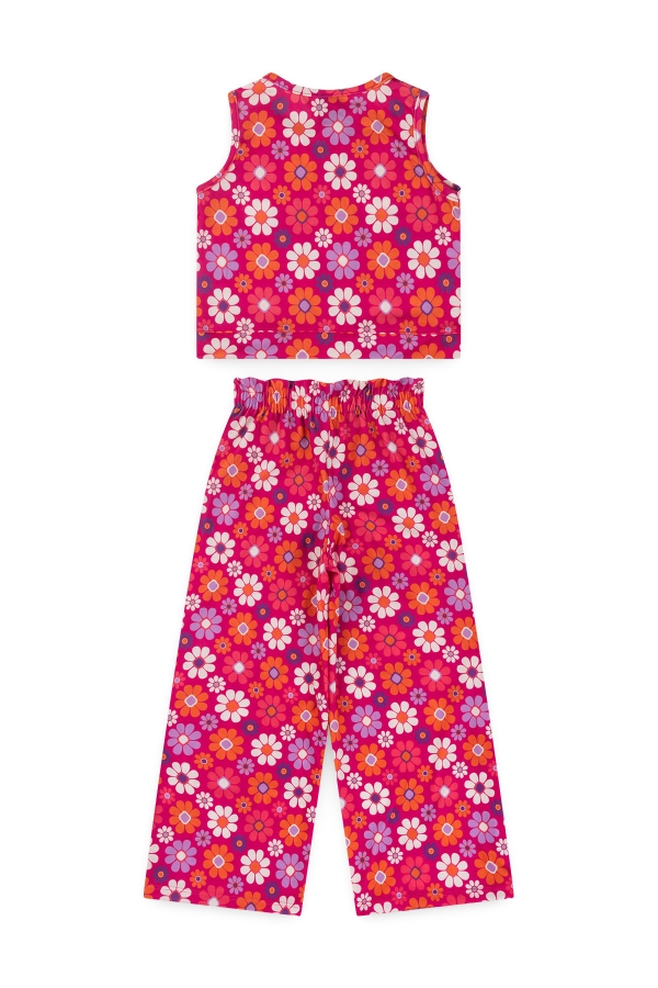 Conjunto Infantil Feminino Estilo Floral