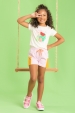 Conjunto Feminino Infantil Frutas Tropicais