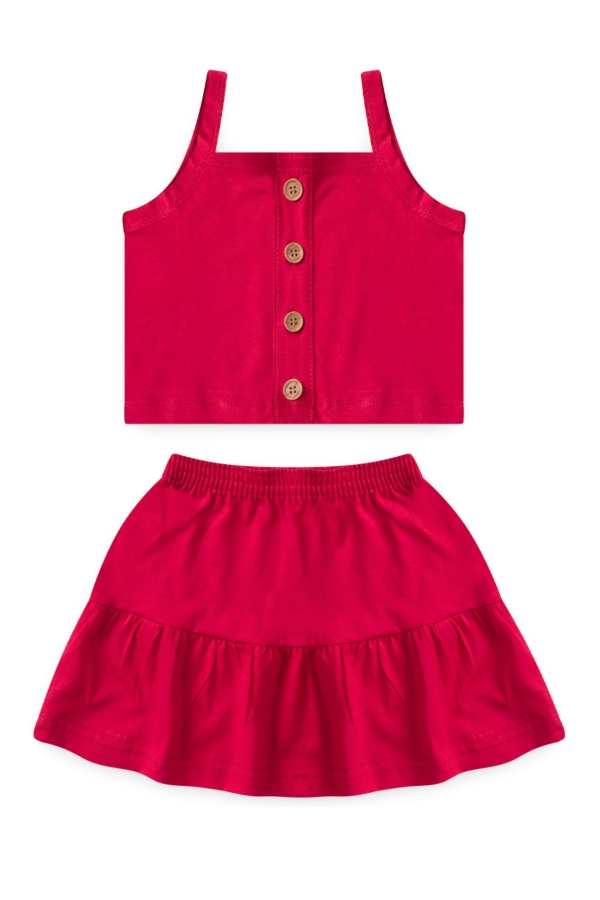 Conjunto Feminino Infantil Botões