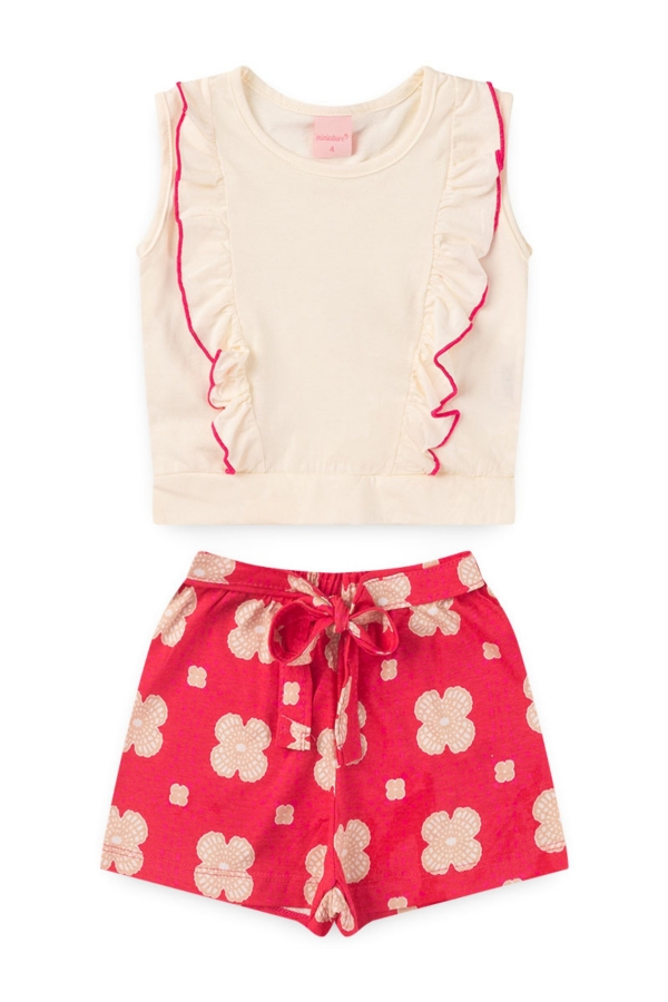 Conjunto Infantil Feminino Babado Delicado