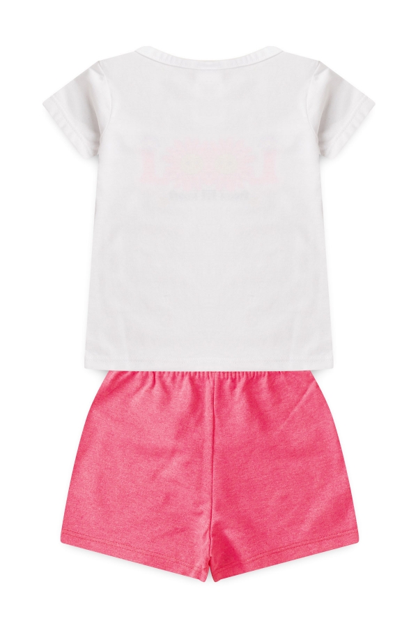 Conjunto Feminino Infantil Flores e Amores