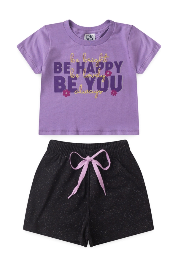 Conjunto Feminino Infantil Brilhante e Reluzente