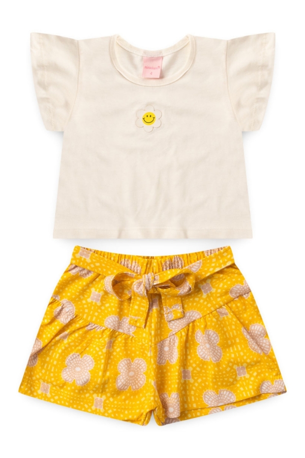 Conjunto Infantil Feminino Patch Margarida