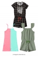 Kit Sortido Vestidos e Macaquinhos Infantis Feminino Verão - 3 Peças