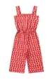 Macaquinho Feminino Infantil Botões Tropicais