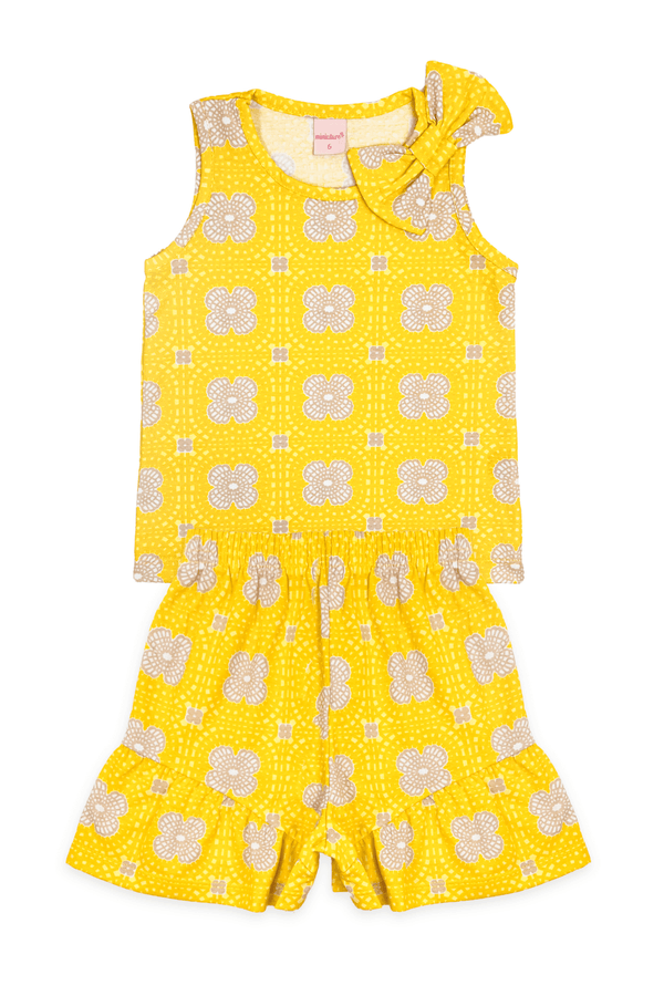 Conjunto Infantil Feminino Floral Lace