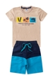 Conjunto Infantil Masculino Surfando Nas Férias