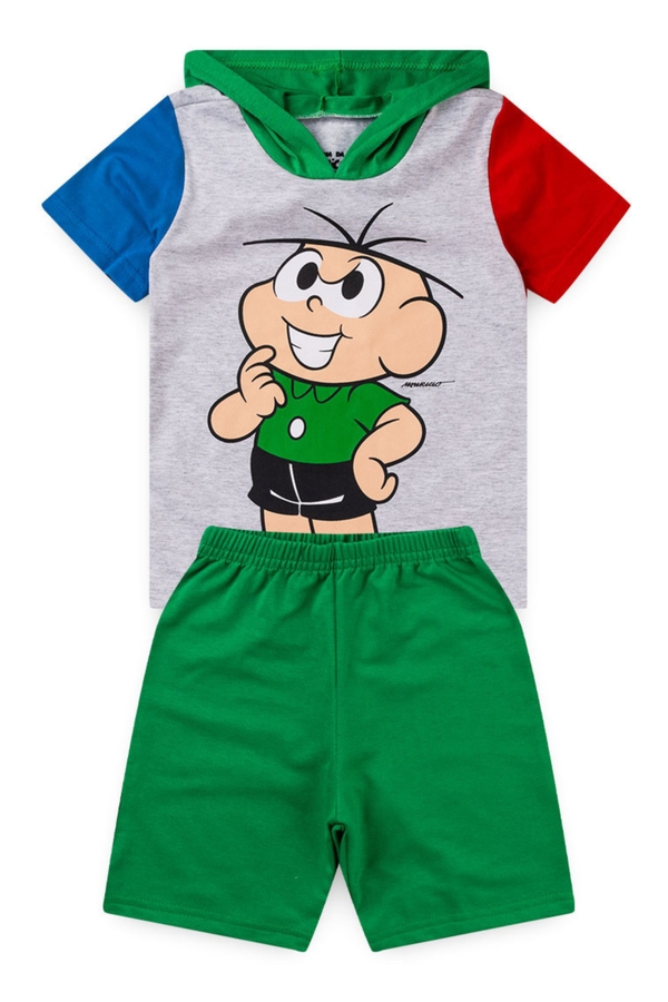 Conjunto Masculino Infantil Cebolinha Duocolor - Turma da Mônica