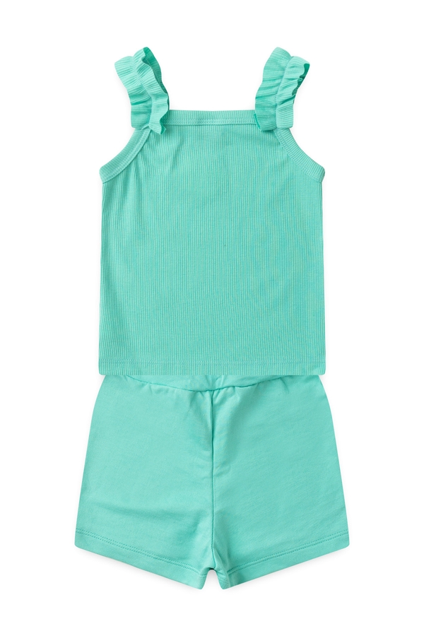 Conjunto Feminino Infantil Patch Concha Holográfico