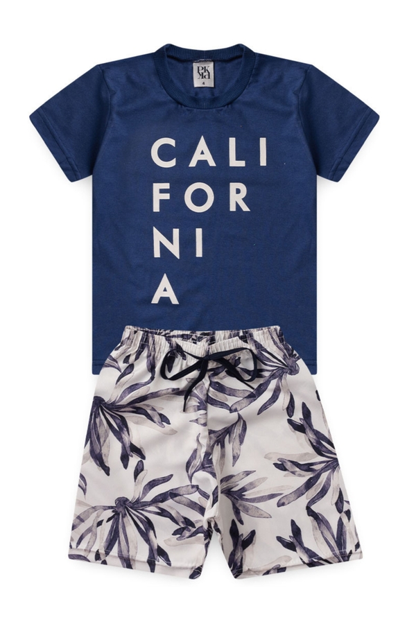 Conjunto Masculino Infantil California Azul Marinho